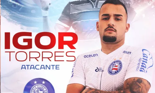 
				
					Bahia anuncia novo reforço, a contratação do atacante Igor Torres, ex-Fortaleza
				
				