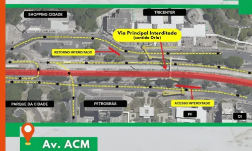 
				
					Trechos da Av. ACM são fechados no fim de semana para avanço das obras do BRT
				
				