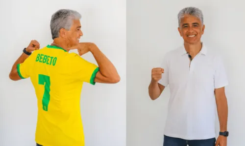 
				
					Ex-jogador da Seleção Brasileira Bebeto desembarca em Salvador na próxima segunda-feira (1ª)
				
				