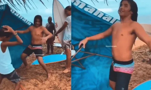 
				
					Filho de Ivete Sangalo 'mete dança' e vídeo viraliza na web: 'Herdou jeitão da mãezona'
				
				