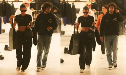 
				
					Tá rolando? Bruna Marquezine e Xolo Maridueña são vistos em passeio por shopping do Rio
				
				