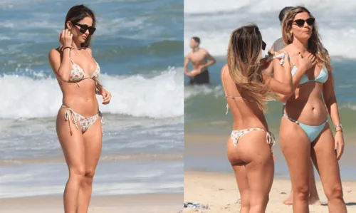 
				
					Carla Bruno, apontada como affair de Tierry, aproveita praia na Barra da Tijuca; veja fotos
				
				