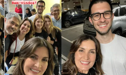 
				
					Fátima Bernardes e William Bonner posam juntos com filho e nora após seis anos da separação
				
				