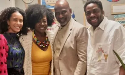 
		Taís Araujo e Lázaro Ramos recebem Viola Davis em casa: 'Noite linda e especial'
