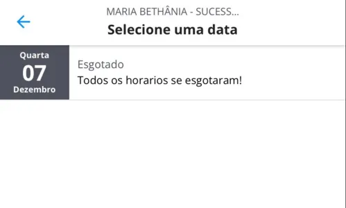 
				
					Ingressos para show de Maria Bethânia em Salvador esgotam em duas horas; usuários reclamam de instabilidade
				
				