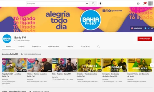 
				
					Salvador Fest 2022: Bahia FM transmite com exclusividade shows do palco Pagotrap no YouTube
				
				