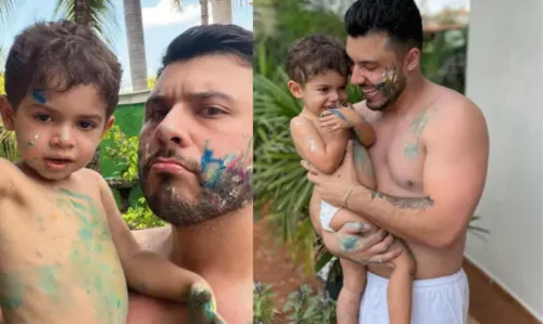 
				
					Filho de Marilia Mendonça se diverte com o pai, Murilo Huff, em tarde de sol
				
				