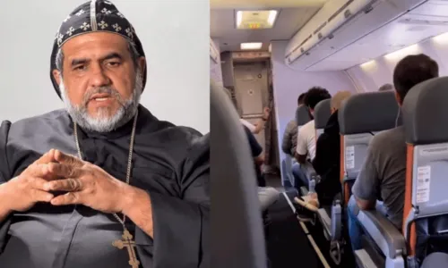 
				
					Em voo de Salvador para São Paulo, passageiros reconhecem Padre Kelmon e fazem cantoria: 'Viva, São João'
				
				