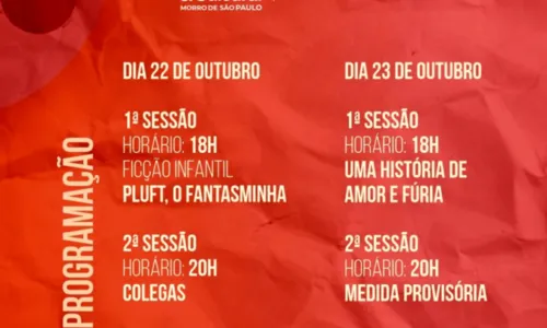 
				
					Primeira mostra 'Cinema para Todos' será realizada em Morro de São Paulo; confira
				
				