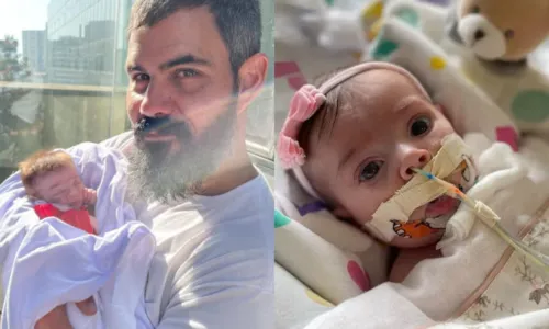 
				
					Aos 3 meses de vida, filha de Juliano Cazarré passará por novo procedimento cirúrgico
				
				