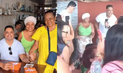 
				
					Xanddy surpreende ao cantar em restaurante de Salvador durante almoço com família
				
				