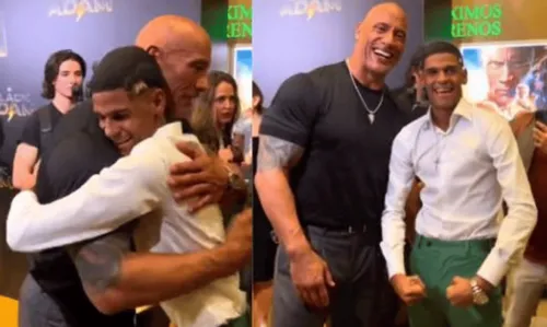 
				
					Luva de Pedreiro faz sucesso nas redes sociais após encontro com The Rock; assista
				
				