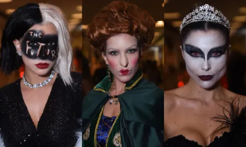 
				
					Famosos capricham na fantasia em festa de Halloween em São Paulo; confira
				
				