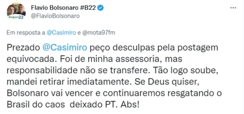 
				
					Entenda caso envolvendo foto falsa de Casimiro nas redes sociais
				
				