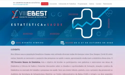 
				
					Edição 2022 do Encontro Baiano de Estatística tem inscrições abertas; saiba como participar
				
				