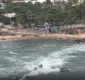 
                  Vídeo: turista inglês é resgatado com helicóptero após ficar 'ilhado' em pedras na praia de Itapuã