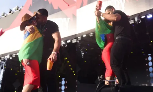 
				
					Tá rolando? Maraisa ganha beijo de Bil Araújo durante show em Goiás
				
				
