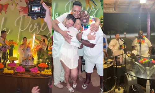 
				
					Carla Perez celebra 45 anos com festa temática na Bahia ao som de Saulo e Péricles: 'Muito abençoada'
				
				