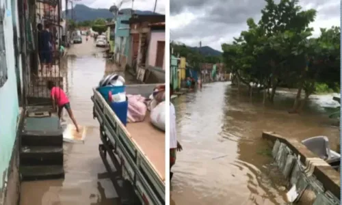 
				
					Fortes chuvas provocam intensos alagamentos em cidades baianas; veja
				
				
