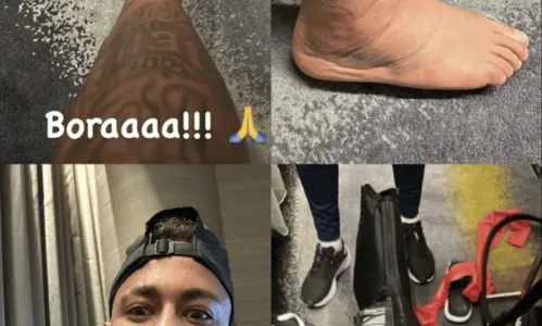 
				
					Fora da fase de grupos da Copa, Neymar assusta torcedores ao mostrar tornozelo lesionado; confira
				
				