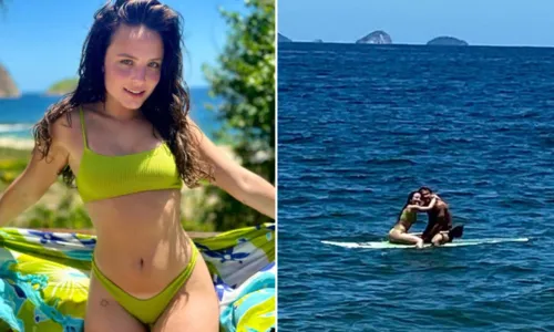 
				
					Larissa Manoela posa de biquíni em praia no Rio e recebe elogios do namorado: 'Não tive estrutura'
				
				