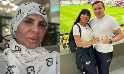 
				
					Gretchen revela estar proibida de beijar marido no Catar: ‘Não pode trocar carinhos em público’
				
				