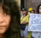 
                  Muda da primeira versão de 'Pantanal', Andrea Richa participa de protesto bolsonarista com boca tampada