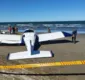 
                  Avião monomotor faz pouso de emergência no mar em Santa Catarina