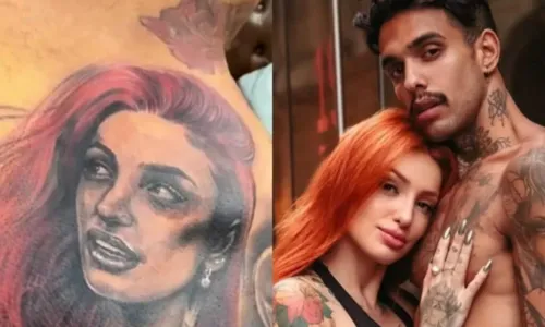 
				
					Brenda Paixão desaprova tatuagem de Matheus Sampaio com o rosto dela: 'Não quis ver'
				
				