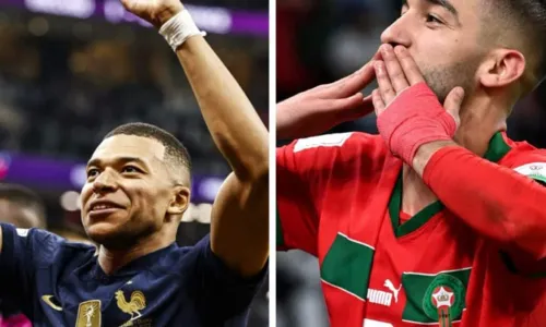 
				
					Surpresa x favoritismo: Marrocos e França se enfrentam em semifinal da Copa do Mundo
				
				