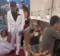 
                  Noivo é beijado por convidado na frente da mulher em casamento e vídeo viraliza na web: ‘Arruinaram’