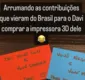 
                  Filho de Neymar faz 'vaquinha' com familiares para comprar impressora 3D no Natal