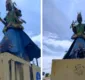 
                  Após ser incendiada, escultura de Mãe Stella de Oxóssi é removida