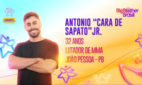 
				
					Nascido na Paraíba e criado em Salvador: Antônio 'Cara de Sapato' Jr. é anunciado no 'BBB 23'
				
				