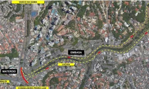 
				
					Trânsito é bloqueado em trecho do Lucaia para obras do BRT; confira mudanças
				
				