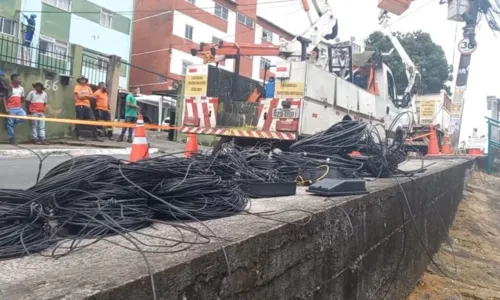 
				
					Balanço recorde aponta remoção de 200 toneladas de cabos irregulares na Bahia em 2022
				
				