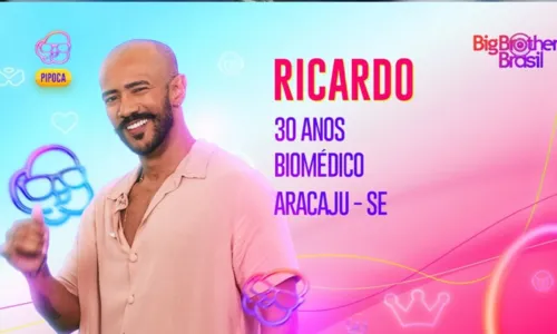 
				
					'BBB 23': Conheça Ricardo, biomédico de Aracajú, integrante do elenco 'Pipoca'
				
				