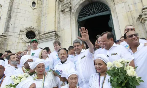 
				
					Estreantes, Jerônimo Rodrigues e Bruno Reis participam da Lavagem do Bonfim e destacam 'emoção' após dois anos de pandemia
				
				