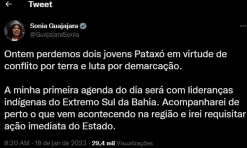 
				
					Estado determina prioridade em investigação do caso dos pataxós assassinados na Bahia
				
				