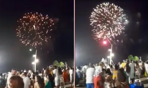 
				
					Show pirotécnico tem atraso e público reclama no bairro da Barra, em Salvador
				
				