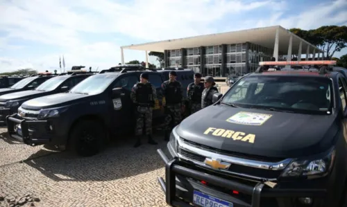 
				
					Mais de 650 policiais chegam a Brasília para compor a Força Nacional
				
				