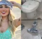 
                  Ex-namorada de Militão, Karoline Lima sofre acidente doméstico após estouro de box de banheiro