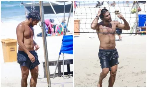 
				
					Sem Deborah Secco, Hugo Moura renova bronze em praia do RJ
				
				
