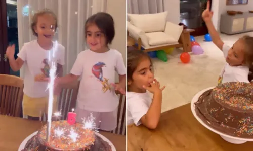 
				
					Ivete Sangalo comemora aniversário das gêmeas e posta homenagem: 'Minhas crias'
				
				
