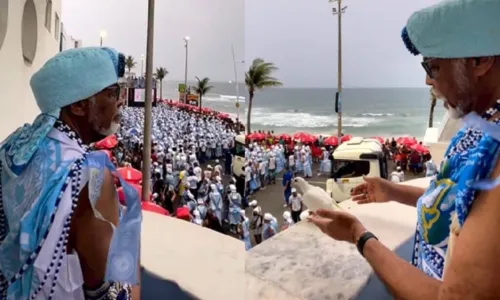 
				
					Gilberto Gil acompanha desfile do Afoxé Filhos de Gandhy na Barra; confira
				
				
