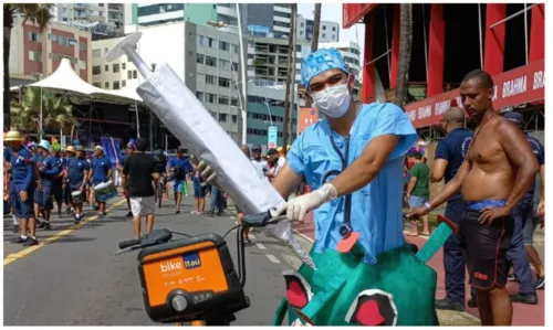 
				
					Fuzuê abre oficialmente pré-carnaval de Salvador e foliões usam criatividade em fantasias
				
				