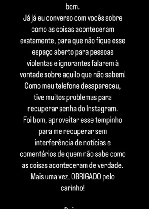 
				
					Acusado de mentir em caso de agressão, Thiago Rodrigues reaparece na web: 'Pessoas violentas e ignorantes'
				
				