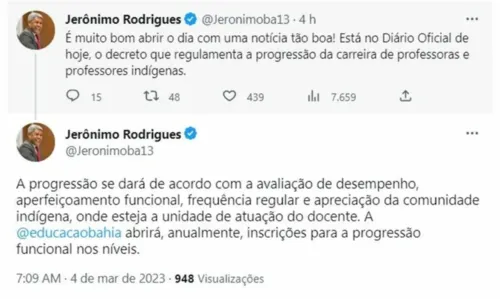 
				
					Governo publica decreto que regulamenta progressão de carreira de professores indígenas na BA
				
				